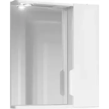 Зеркало с шкафчиком «Jorno» Moduo Slim 60 с подсветкой белое правый