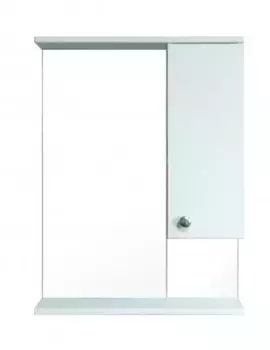 Зеркало с шкафчиком «Loranto» Моника 60 без света белое правый