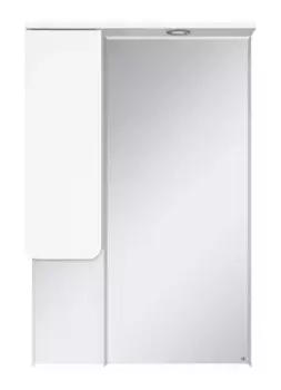 Зеркало с шкафчиком «Misty» Чегет 65 с подсветкой белый левый