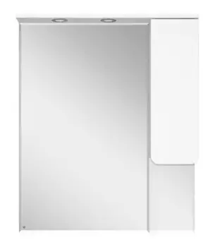 Зеркало с шкафчиком «Misty» Чегет 85 с подсветкой белый правый