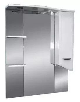 Зеркало с шкафчиком «Misty» Дрея с подсветкой белый