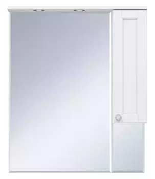 Зеркало с шкафчиком «Misty» Латте 85 с подсветкой белый правый