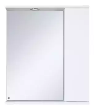 Зеркало с шкафчиком «Misty» Лира 60 с подсветкой белый правый