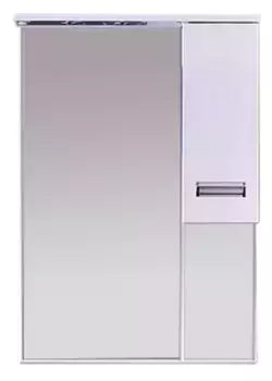 Зеркало с шкафчиком «Misty» Селена 75 с подсветкой белый правый