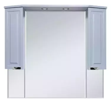 Зеркало с шкафчиком «Misty» Терра 110 с подсветкой серый