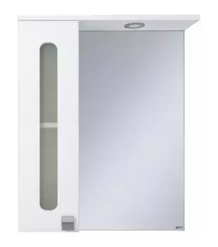Зеркало с шкафчиком «Misty» Урал 60 с подсветкой белый левый