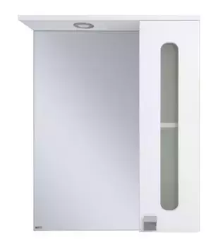 Зеркало с шкафчиком «Misty» Урал 60 с подсветкой белый правый