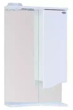 Зеркало с шкафчиком «Onika» Лайн 48.01 с подсветкой белое правый