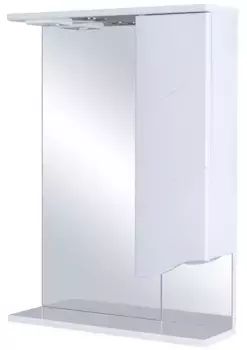 Зеркало с шкафчиком «Onika» Лайн 58.01 с подсветкой белый правый