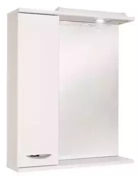 Зеркало с шкафчиком «Onika» Ника 60.01 с подсветкой белый левый