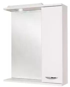 Зеркало с шкафчиком «Onika» Ника 60.01 с подсветкой белый правый