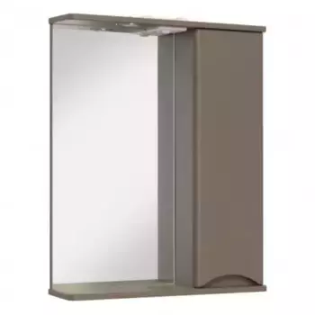 Зеркало с шкафчиком «Runo» Афина 60 с подсветкой бежевое правое