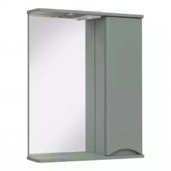 Зеркало с шкафчиком «Runo» Афина 60 с подсветкой цемент правое