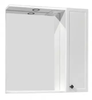 Зеркало с шкафчиком «Runo» Римини 75 с подсветкой белое правое