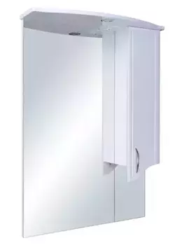 Зеркало с шкафчиком «Runo» Севилья 75 с подсветкой белый правый