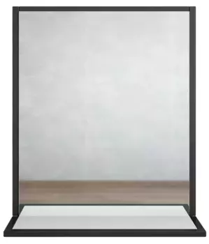 Зеркало «Sanflor» Норд 80 без света белый/чёрный муар