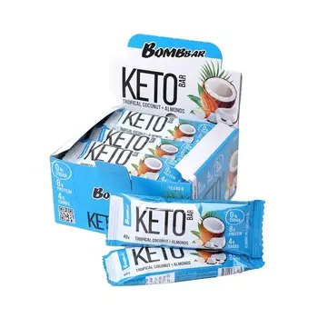 Кето батончики - Тропический кокос и миндаль