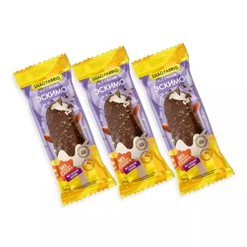 Мороженое без сахара Snaq Fabriq - Пломбир с миндалём в шоколаде (70 г)