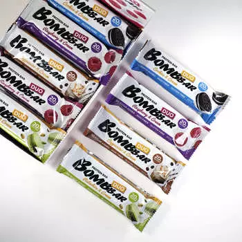 Протеиновые батончики Bombbar – Duo - DUO АССОРТИ (20 шт)