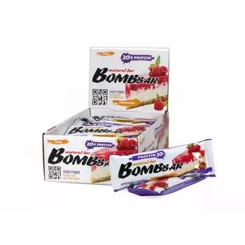 Протеиновый батончик Bombbar - Малиновый чизкейк (12 шт.)