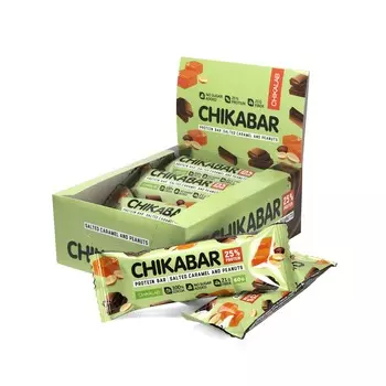 Протеиновый батончик Chikalab – Chikabar - Арахис с карамельной начинкой (12 шт.)