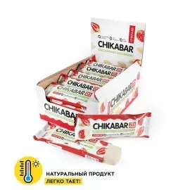 Протеиновый батончик Chikalab - Клубника со сливками (20 шт.)