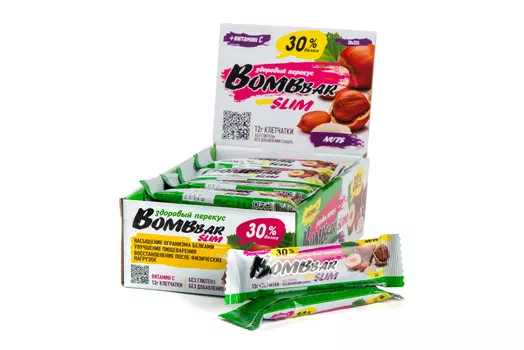 Протеиновый батончик Slim - Арахис-фундук