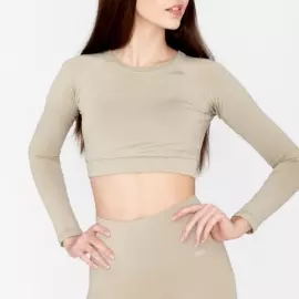 Топ с длинным рукавом - Оливковый (S)