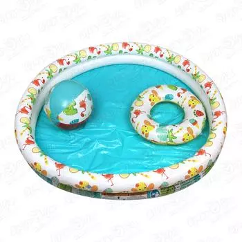 Бассейн надувной Bestway с кругом и мячом 122х20см