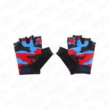 Перчатки велосипедные Цветные волны S