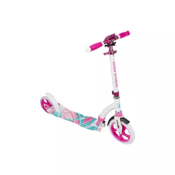 Самокат ROLLO PRO двухколесный розово-белый складной 200мм
