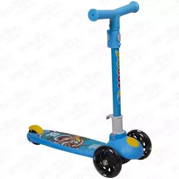 Самокат ROLLO PRO трехколесный складной голубой