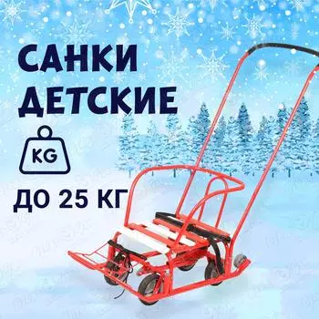 Санки Тимка универсальные в алом цвете