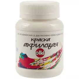 Акриловая белая краска olki, 100 мл