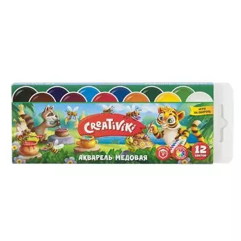 Акварель Creativiki, 12 цветов