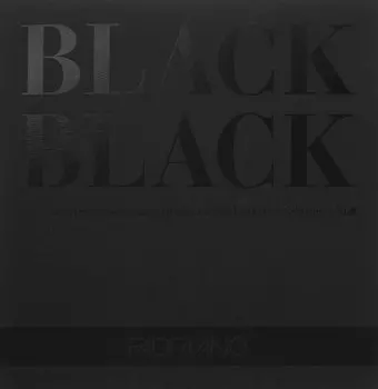 Альбом 20*20см 20л "BlackBlack" склейка, 300г/м2, Fabriano