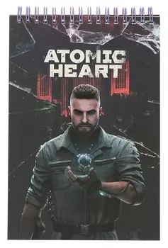 Atomic Heart. Творческий блокнот cо стикерами A5. Майор Нечаев