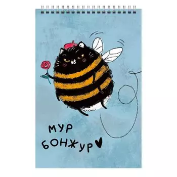 Блокнот А7 60л "КОТОшмель" спираль