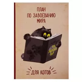 Блокнот План по завоеванию мира для котов (крафт)