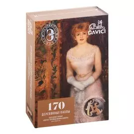 Деревянные пазлы DAVICI Пьер Огюст Ренуар "Портрет актрисы Жанны Самари", 170 деталей