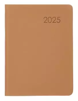 Ежедневник дат. 2025г А6 176л "Paragraph" какао, 7Б, тв.переплет, иск.кожа, термотиснение, покрытие Soft Touch, скругл.углы, тонир.блок, ляссе, инд.уп