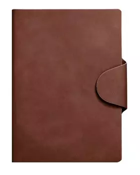Ежедневник недат. А5 136л "Snap book" коричневый, 7Б, тв.переплет, иск.кожа, термотиснение, магнит.клапан, скругл.углы, офсет, ляссе, инд.уп