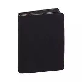 Ежедневник недат. А6 136л "SOFT TOUCH" черный, интегр.обл., иск.кожа, тонир.блок, скругл.углы, цв.торец, ляссе