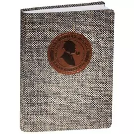 Ежедневник недат. А6+ 96л 120*170 "Sherlock" серый, интегр. переплет, обл.текстиль, нашивка из иск.кожи, In Folio