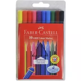 Фломастеры "GRIP", 10 цв., Faber-Castell