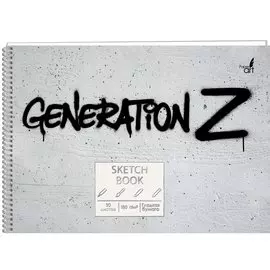 Скетчбук А5+ 30л "Generation" белый офсет, 180г/м2, евроспираль