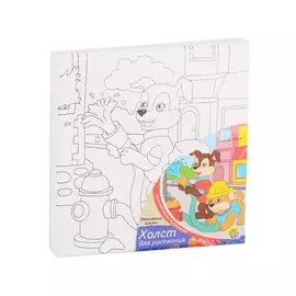 Холст для рисования "Отважные щенки"