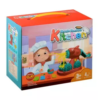 Игровой набор для лепки "Готовим лапшу" (12 цветов пластилина+26 предметов)
