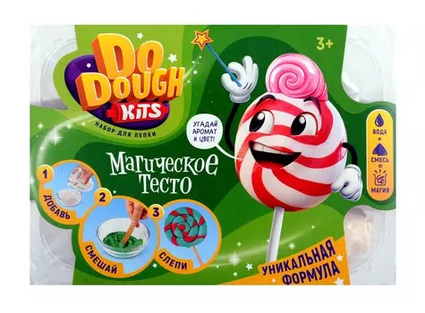 Игрушки для творчества детей старше трех лет: сухое тесто для лепки, с маркировкой «DO DOUGH kits» набор "Леденцы"