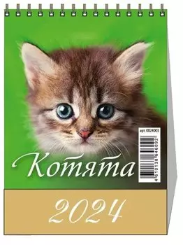 Календарь 2024г 100*140 "Котята" настольный, домик